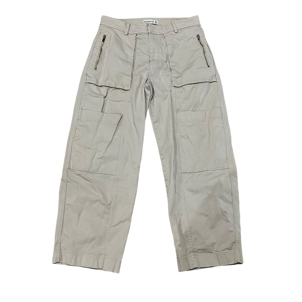 Abercrombie & Fitch Utility Minimal Chic Cargo Barrel Leg Pants (Short length)